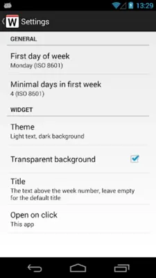 Week number android App screenshot 0